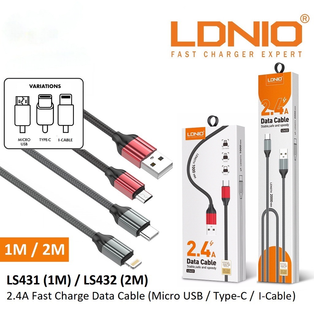 کابل آیفون LDNIO LS۴۳۲